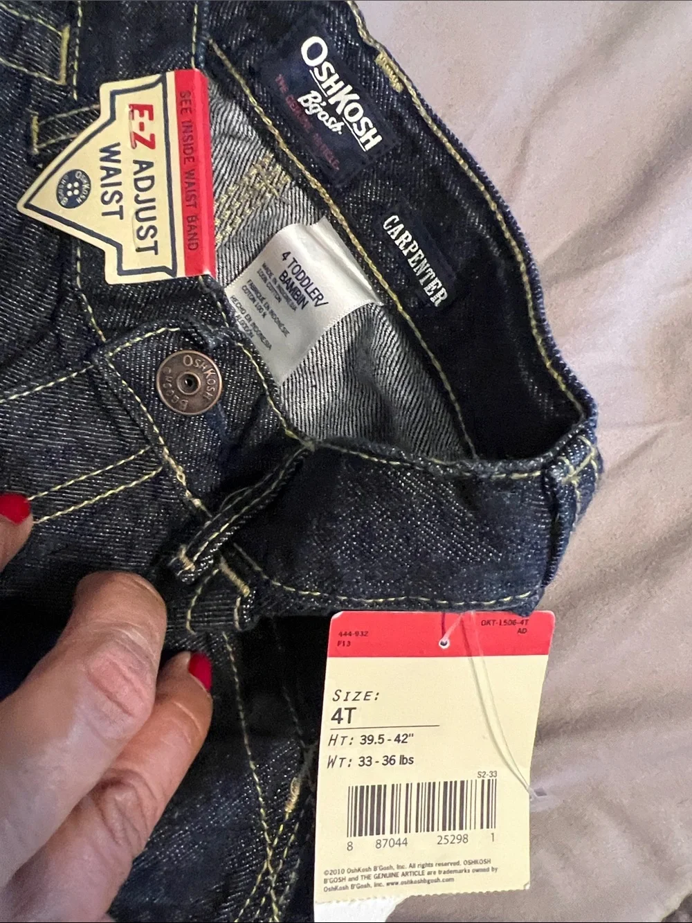 OshKosh B'gosh Dark Blue Relaxed Fit Jeans with Contrast Stitching